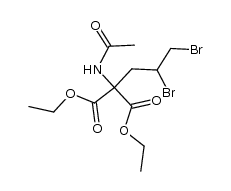 acetylamino-(2,3-dibromo-propyl)-malonic acid diethyl ester结构式