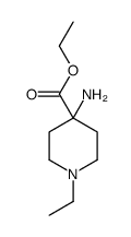 4-Piperidinecarboxylicacid,4-amino-1-ethyl-,ethylester(9CI) Structure