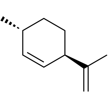 (+)-对薄荷-2,8-二烯 (3R,6R)-3-异丙烯基-6-甲基环己烯结构式