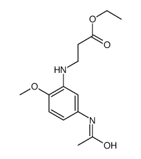 ethyl 3-(5-acetamido-2-methoxyanilino)propanoate结构式