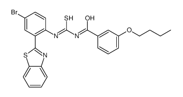 N-[[2-(1,3-benzothiazol-2-yl)-4-bromophenyl]carbamothioyl]-3-butoxybenzamide Structure