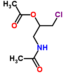 N-[2-乙酰氧基-3-氯丙基]乙酰胺结构式