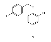 3-chloro-4-[(4-fluorophenyl)methoxy]benzonitrile Structure