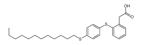 2-[2-(4-dodecylsulfanylphenyl)sulfanylphenyl]acetic acid结构式