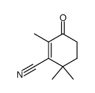 2,4,4-Trimethylcyclohex-2-en-1-one-3-carbonitrile结构式