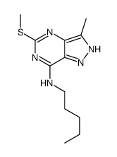 3-methyl-5-methylsulfanyl-N-pentyl-2H-pyrazolo[4,3-d]pyrimidin-7-amine Structure