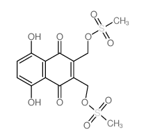 1,4-Naphthalenedione,5,8-dihydroxy-2,3-bis[[(methylsulfonyl)oxy]methyl]- Structure