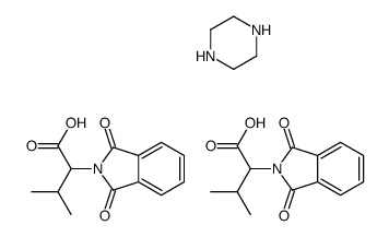 2-(1,3-dioxoisoindol-2-yl)-3-methylbutanoic acid,piperazine结构式