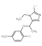 5-[1-(2-氯-5-甲基苯氧基)乙基]-4-乙基-4H-1,2,4-噻唑-3-硫醇结构式
