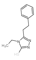 4-乙基-5-(2-苯基乙基)-4H-1,2,4-噻唑-3-硫醇结构式
