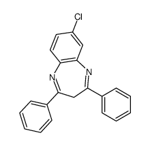 7-chloro-2,4-diphenyl-3H-1,5-benzodiazepine结构式