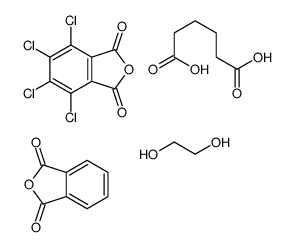 2-benzofuran-1,3-dione,ethane-1,2-diol,hexanedioic acid,4,5,6,7-tetrachloro-2-benzofuran-1,3-dione Structure