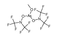 Di-[bis-(trifluormethyl)-nitroxy]-methoxy-arsin Structure