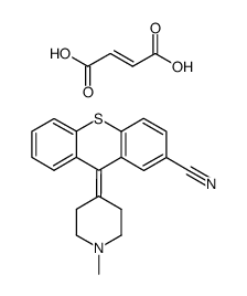 4-(2-cyano-9-thioxanthenylidene)-1-methylpiperidine fumarate salt结构式