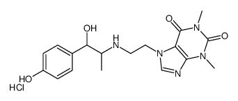 7-[2-[[1-hydroxy-1-(4-hydroxyphenyl)propan-2-yl]amino]ethyl]-1,3-dimethylpurine-2,6-dione,hydrochloride结构式
