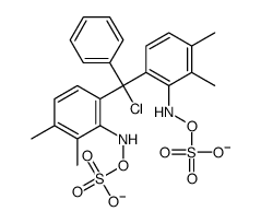 [6-[chloro-[3,4-dimethyl-2-(sulfonatooxyamino)phenyl]-phenylmethyl]-2,3-dimethylanilino] sulfate结构式
