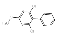 4,6-二氯-2-甲基硫代-5-苯基嘧啶结构式