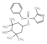 1-hydroxy-2,2,6,6-tetramethyl-4-[(2-methylimidazol-1-yl)-phenoxy-phosphoryl]oxy-piperidine结构式