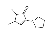 4,5-dimethyl-2-pyrrolidin-1-ylcyclopent-2-en-1-one结构式