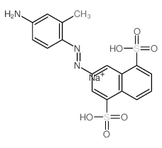 3-(4-amino-2-methyl-phenyl)diazenylnaphthalene-1,5-disulfonic acid Structure