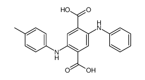 5-anilino-2-[(p-tolyl)amino]terephthalic acid structure
