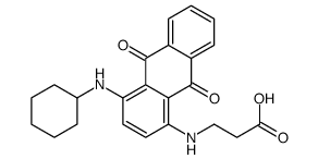 N-[4-(cyclohexylamino)-9,10-dihydro-9,10-dioxoanthracen-1-yl]-beta-alanine Structure