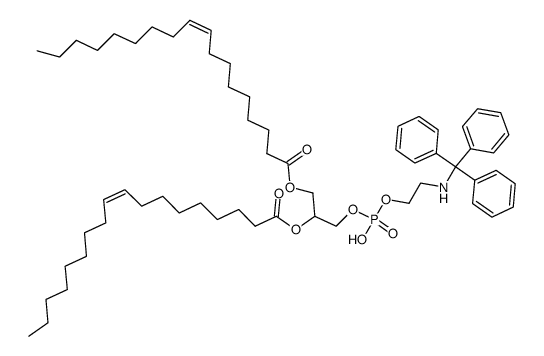 3-((hydroxy(2-(tritylamino)ethoxy)phosphoryl)oxy)propane-1,2-diyl dioleate结构式