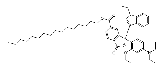 hexadecyl 3-[4-(diethylamino)-2-ethoxyphenyl]-3-(1-ethyl-2-methyl-1H-indol-3-yl)-1,3-dihydro-1-oxoisobenzofuran-5-carboxylate结构式