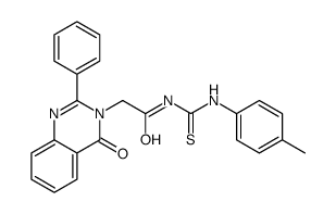 N-[(4-methylphenyl)carbamothioyl]-2-(4-oxo-2-phenylquinazolin-3-yl)acetamide结构式