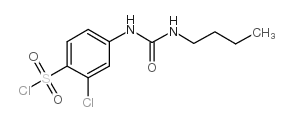 4-(3-丁脲基)-2-氯苯磺酰氯结构式
