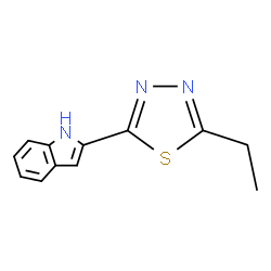 1H-Indole,2-(5-ethyl-1,3,4-thiadiazol-2-yl)-(9CI) Structure