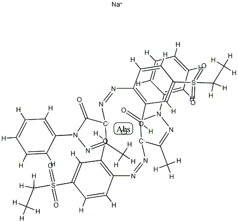 sodium bis[4-[[4-(ethylsulphonyl)-2-hydroxyphenyl]azo]-2,4-dihydro-5-methyl-2-phenyl-3H-pyrazol-3-onato(2-)]chromate(1-)结构式