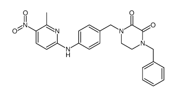 1-benzyl-4-(4-((6-methyl-5-nitropyridin-2-yl)amino)benzyl)piperazine-2,3-dione Structure