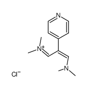 1-(N,N-Dimethylamino)-3-(N,N-dimethyl)-2-(pyrid-4-yl)-prop-1-en-chlorid-hydrochlorid结构式