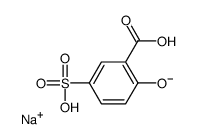 Benzoicacid, 2-hydroxy-5-sulfo-, sodium salt (1:1) structure
