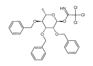 O-(2,3,4-tri-O-benzyl-α-L-rhamnopyranosyl) trichloroacetimidate Structure