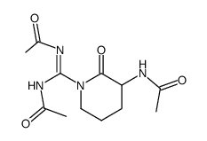 N-acetyl-3-acetylamino-2-oxo-piperidine-1-carbonimidic acid acetylamide Structure