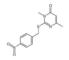 3,6-dimethyl-2-(4-nitro-benzylmercapto)-3H-pyrimidin-4-one Structure