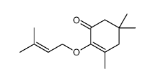 3,5,5-trimethyl-2-(3-methylbut-2-enoxy)cyclohex-2-en-1-one结构式