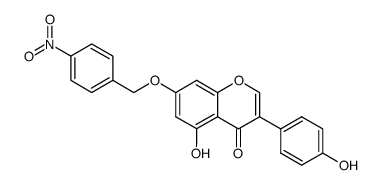 5-hydroxy-3-(4-hydroxy-phenyl)-7-(4-nitro-benzyloxy)-chromen-4-one Structure
