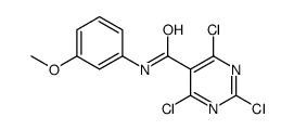 2,4,6-trichloro-N-(3-methoxyphenyl)pyrimidine-5-carboxamide结构式