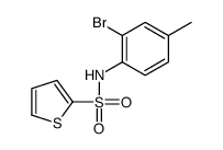 N-(2-bromo-4-methylphenyl)thiophene-2-sulfonamide结构式