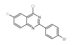 2-(4-溴苯基)-4-氯-6-氟喹唑啉结构式