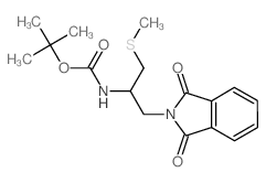 3-(1,3-二氧代异吲哚啉-2-基)-1-(甲基硫代)丙烷-2-基氨基甲酸叔丁酯结构式