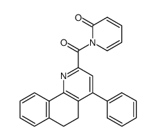 1-(4-Phenyl-5,6-dihydro-benzo[h]quinoline-2-carbonyl)-1H-pyridin-2-one结构式