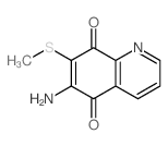5,8-Quinolinedione,6-amino-7-(methylthio)-结构式