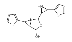 6-(2-噻吩基)-2-[3-(2-噻吩基)-2-氮丙啶基]-3-氧杂-1-氮杂双环[3.1.0]己-4-醇结构式