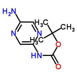 2-Boc-氨基-5-氨基吡嗪结构式