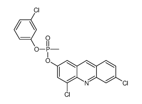 4,6-dichloro-2-[(3-chlorophenoxy)-methylphosphoryl]oxyacridine结构式