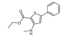 ethyl 3-(methylamino)-5-phenylthiophene-2-carboxylate结构式